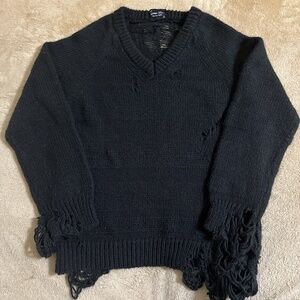 Number (N)ine AW03 "Touch Me Im Sick" Distressed Knitted Sweater
